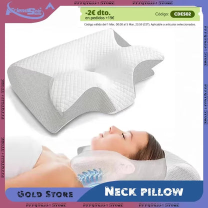 Transform Your Sleep with the Butterfly Memory Foam Neck Pillow – Ultimate Comfort for Neck Pain Relief and Stomach Support