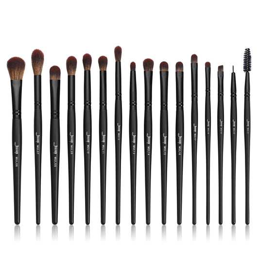 Eye Brushes Set, 16Pcs Makeup Brushes, Synthetic Precision Eyebrow Brush Eyeshadow Blending Concealer Eyeliner T272